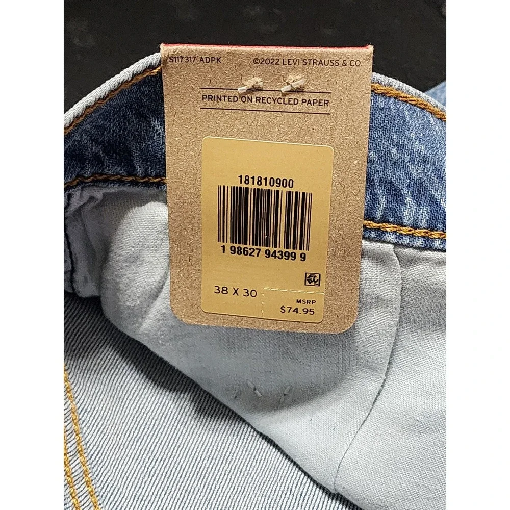 Levi's 541 Athletic Taper Jeans Stretch 38x30 Light Blue